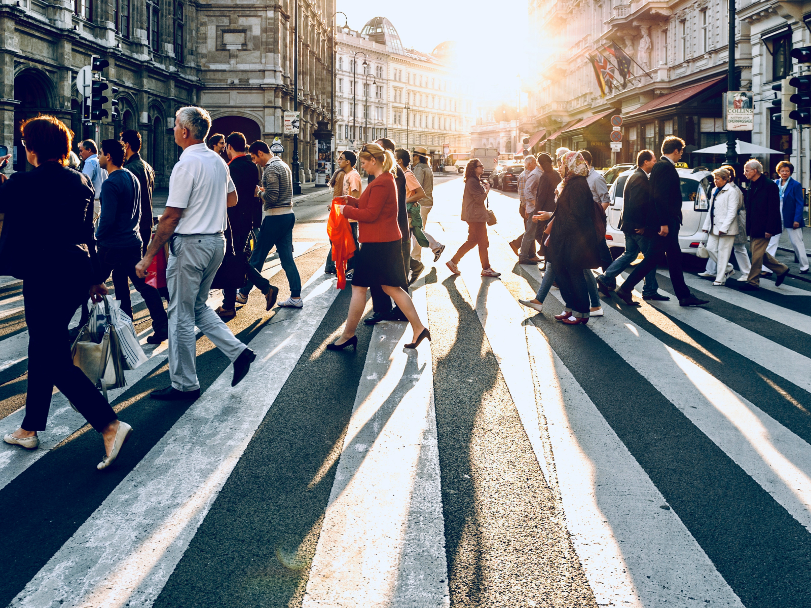 Passanti Pubblicità su Strada